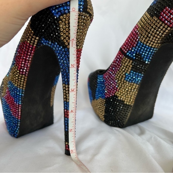 Steve Madden Dyvinal Rhinestone Heels 7 1/2 - Picture 9 of 11